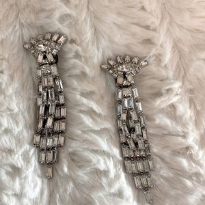 Albert Weiss Silver Crystal Earrings